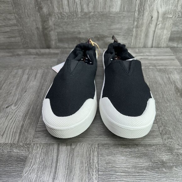 Roxy Women's size 8 Black Canvas Ruched Heel Slip On Shoes - Picture 4 of 8